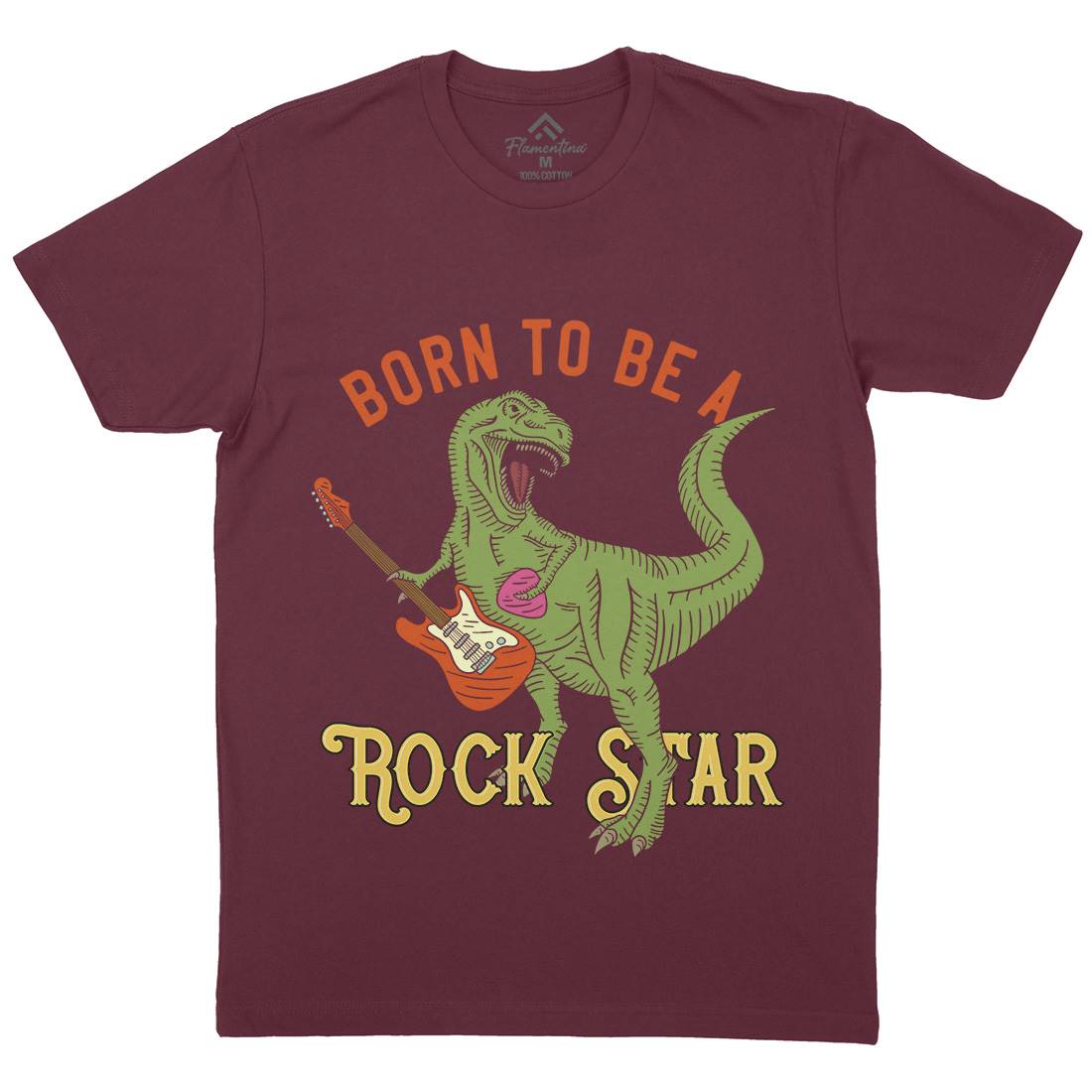 Rock Star Mens Organic Crew Neck T-Shirt Music B362