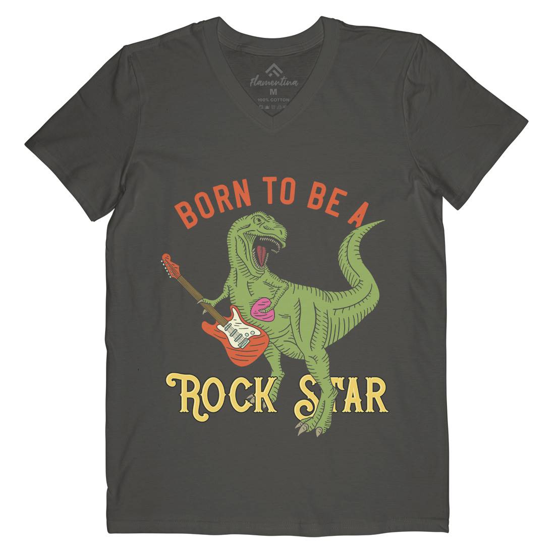 Rock Star Mens V-Neck T-Shirt Music B362