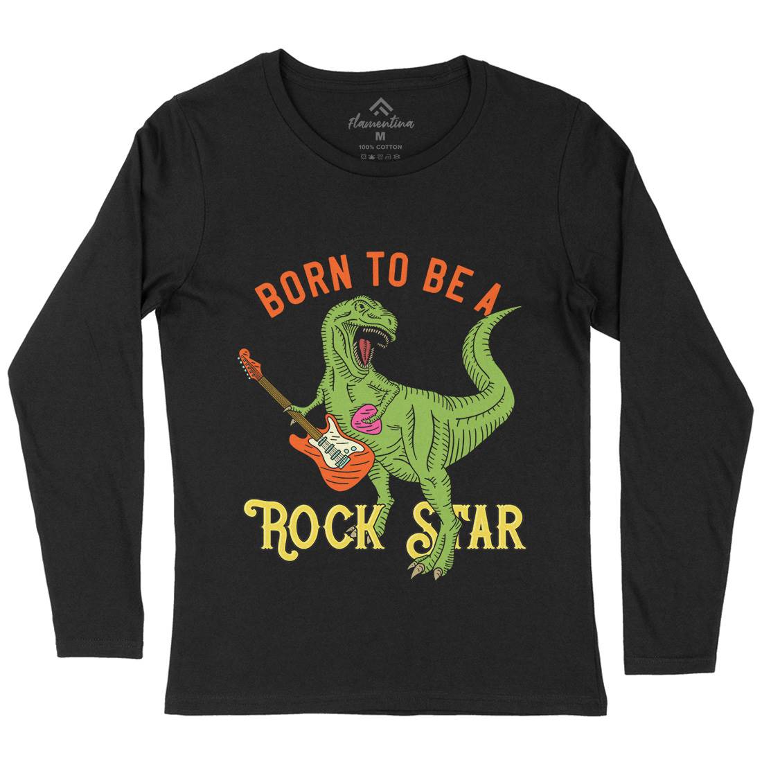Rock Star Womens Long Sleeve T-Shirt Music B362