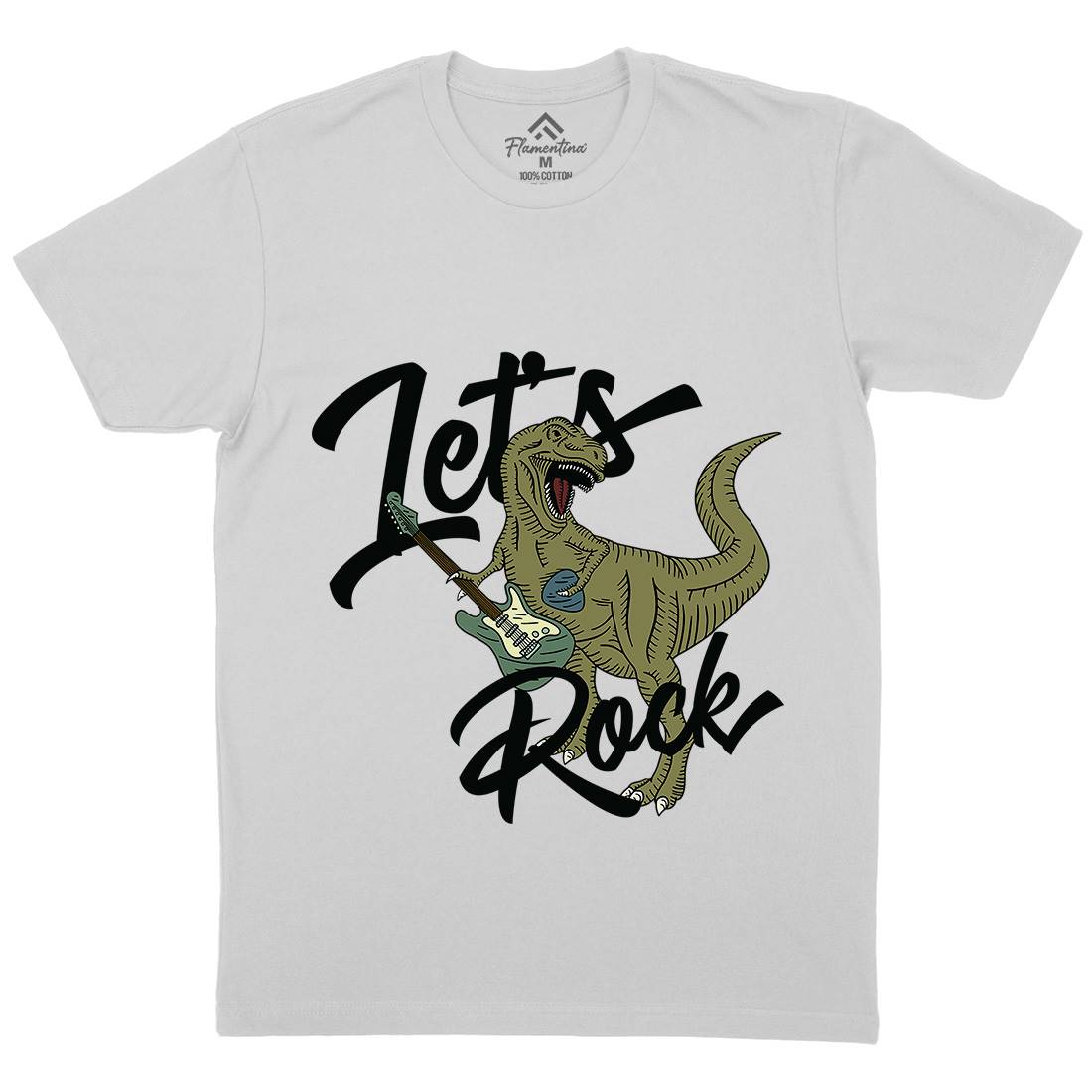 Let&#39;s Rock Mens Crew Neck T-Shirt Music B363