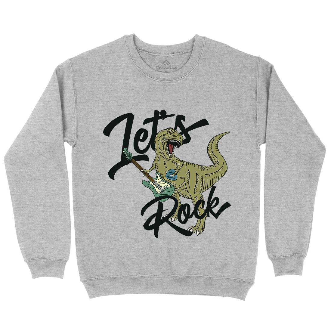 Let&#39;s Rock Mens Crew Neck Sweatshirt Music B363
