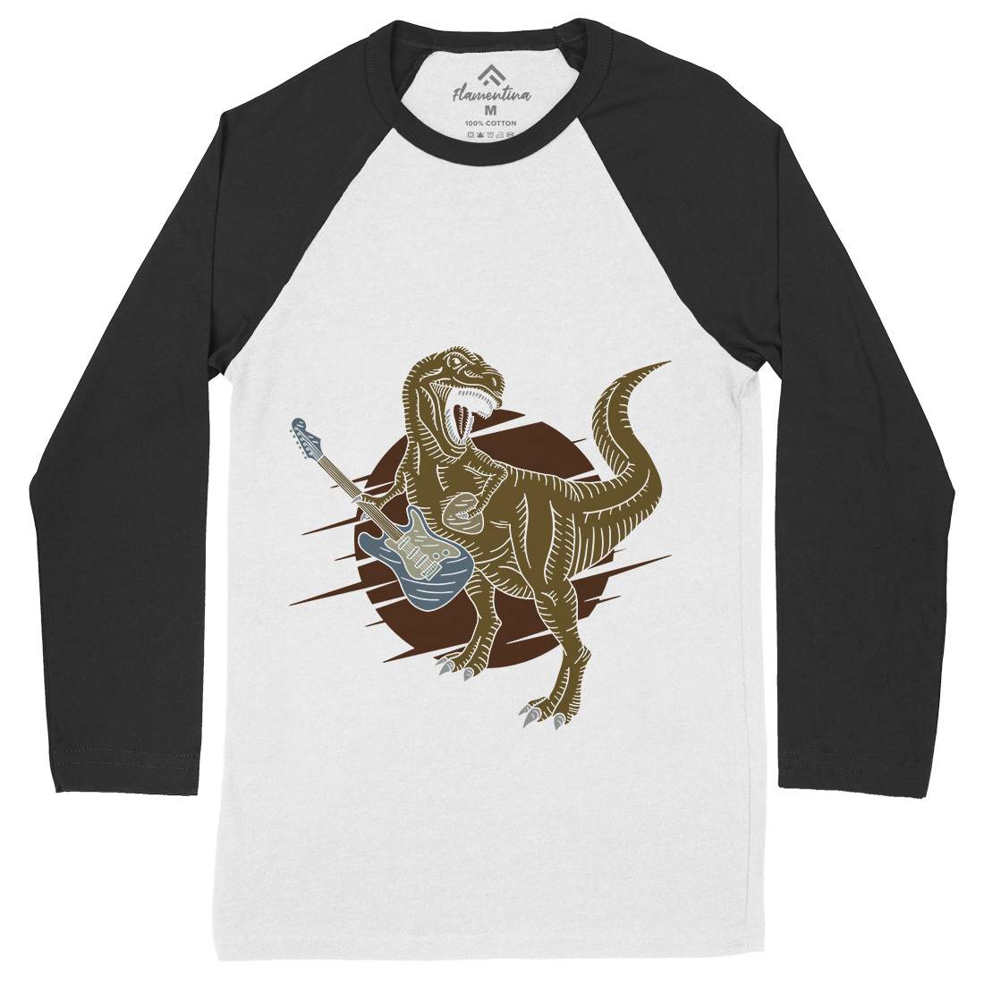 T Rex Mens Long Sleeve Baseball T-Shirt Music B364