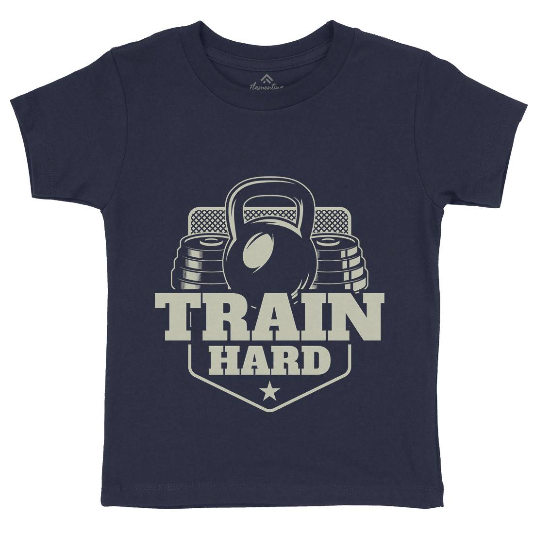 Train Hard Kids Organic Crew Neck T-Shirt Gym B365