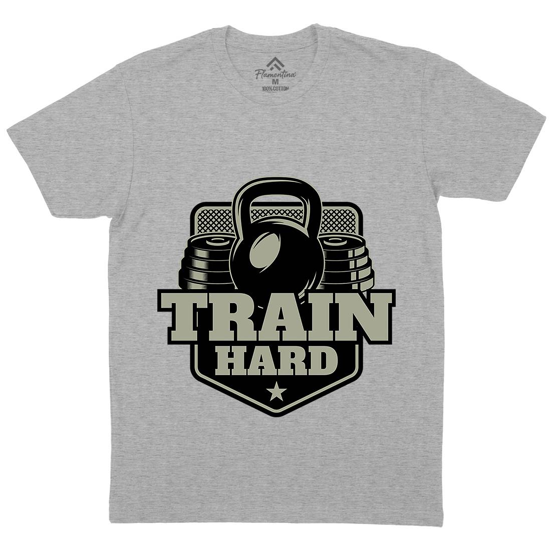 Train Hard Mens Crew Neck T-Shirt Gym B365
