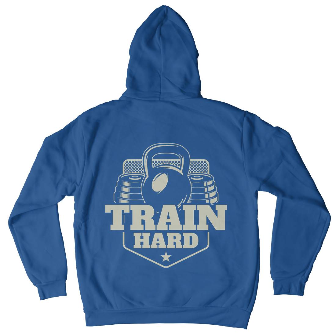 Train Hard Mens Hoodie With Pocket Gym B365
