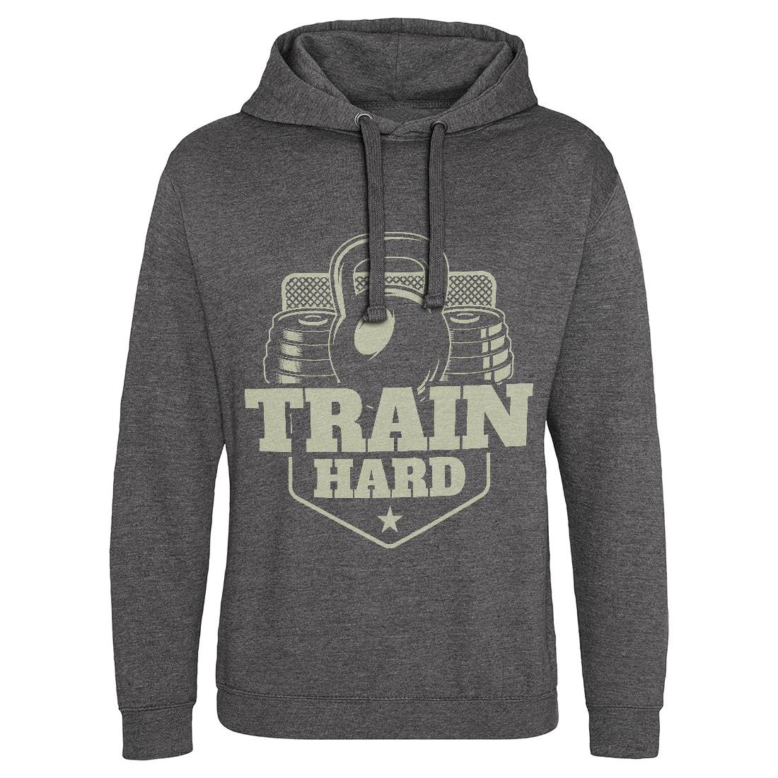 Train Hard Mens Hoodie Without Pocket Gym B365