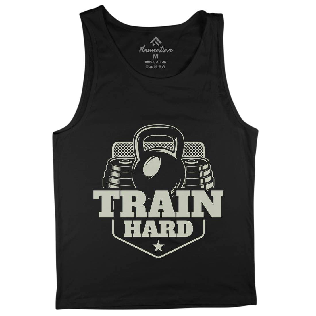 Train Hard Mens Tank Top Vest Gym B365