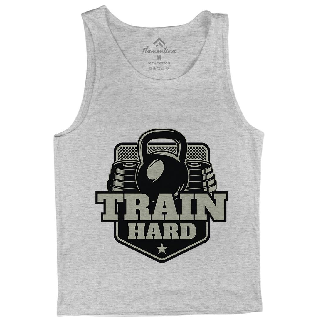 Train Hard Mens Tank Top Vest Gym B365