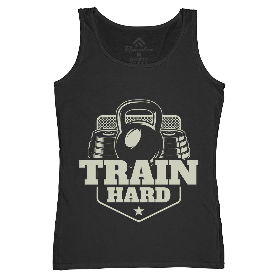 Train Hard Womens Organic Tank Top Vest Gym B365
