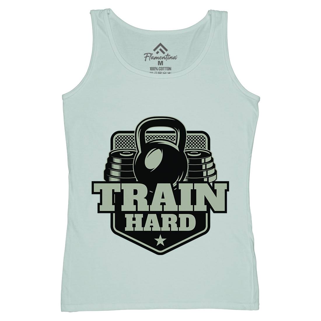 Train Hard Womens Organic Tank Top Vest Gym B365
