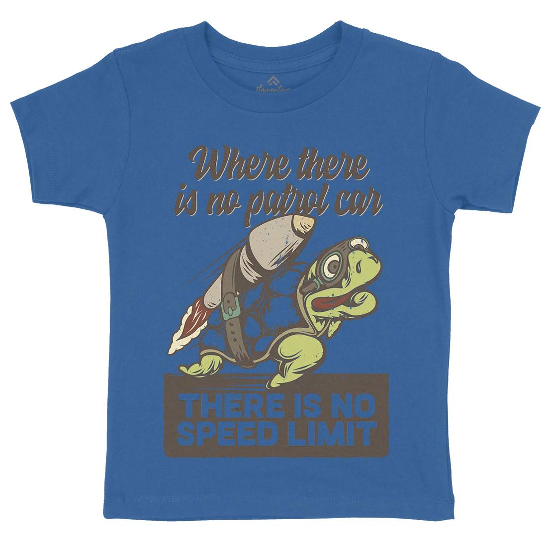 Turtle Rocket Kids Crew Neck T-Shirt Animals B366
