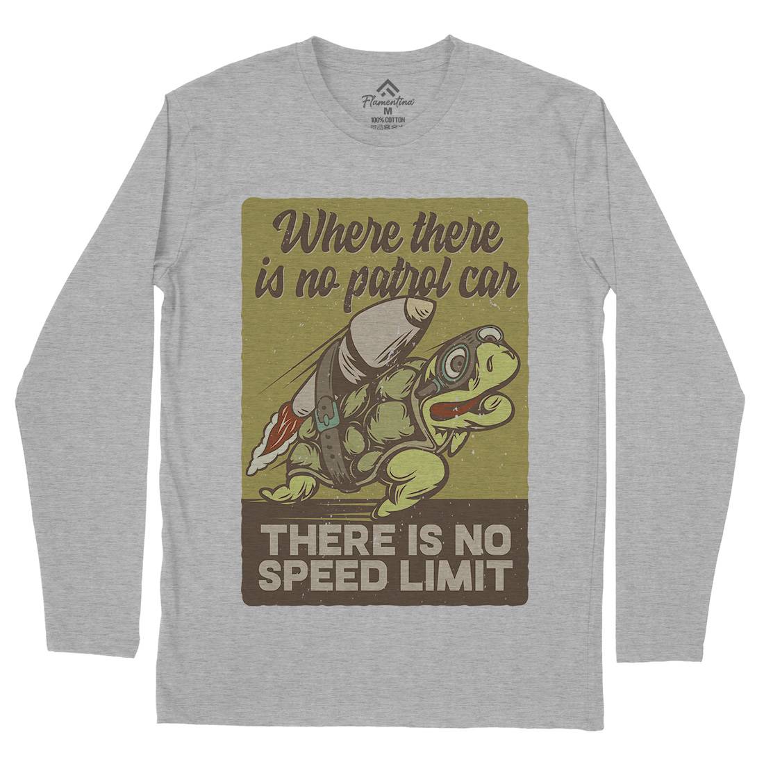 Turtle Rocket Mens Long Sleeve T-Shirt Animals B366