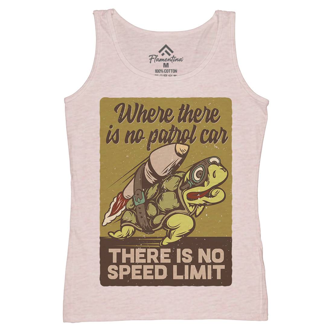 Turtle Rocket Womens Organic Tank Top Vest Animals B366