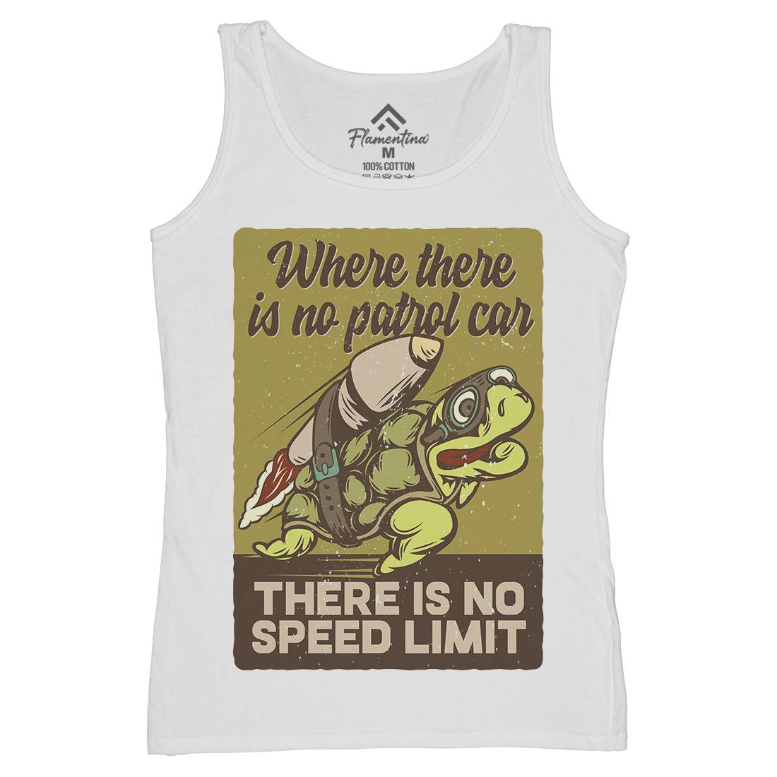 Turtle Rocket Womens Organic Tank Top Vest Animals B366