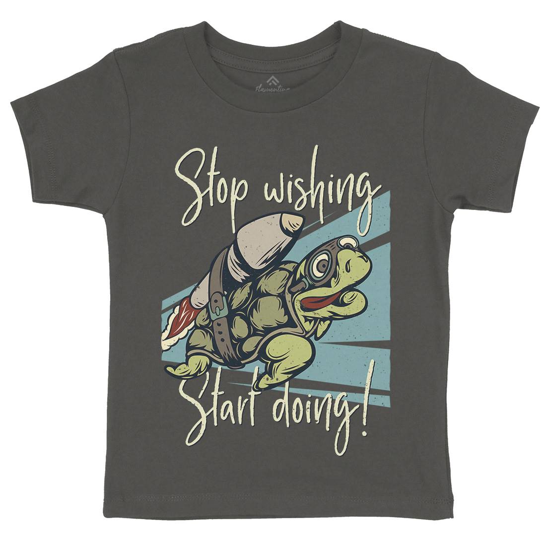 Turtle Rocket Kids Crew Neck T-Shirt Animals B367