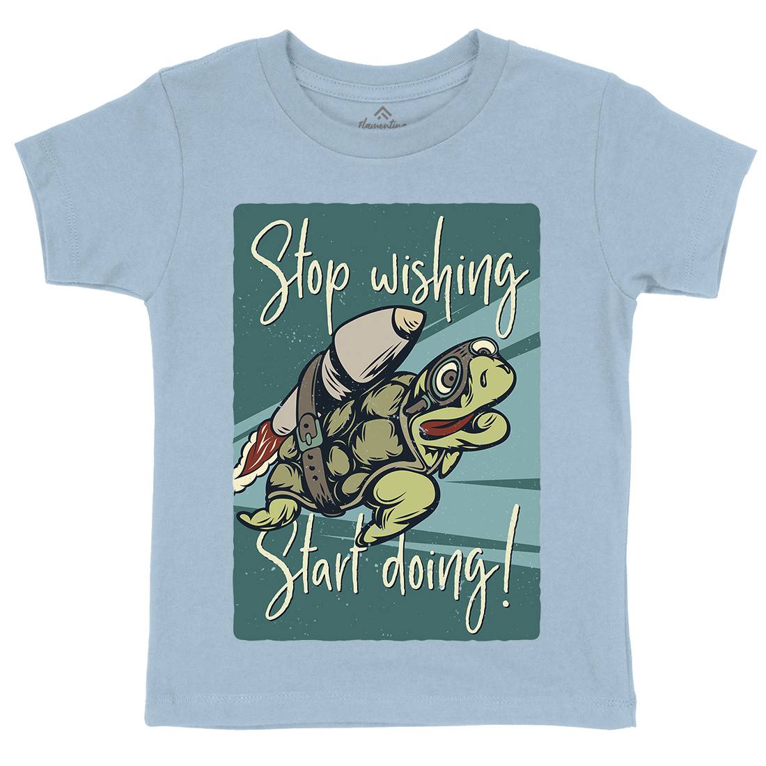 Turtle Rocket Kids Organic Crew Neck T-Shirt Animals B367