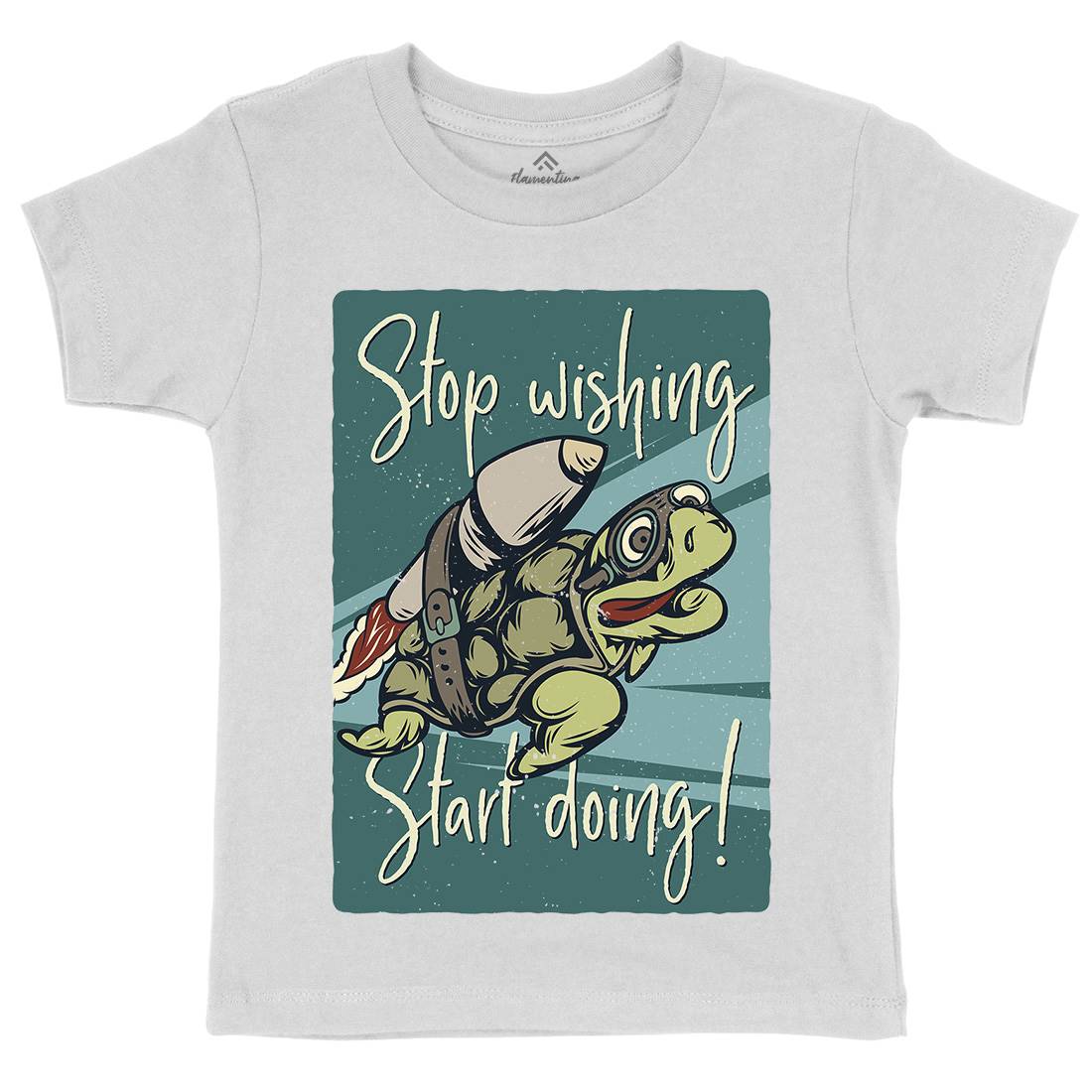 Turtle Rocket Kids Organic Crew Neck T-Shirt Animals B367
