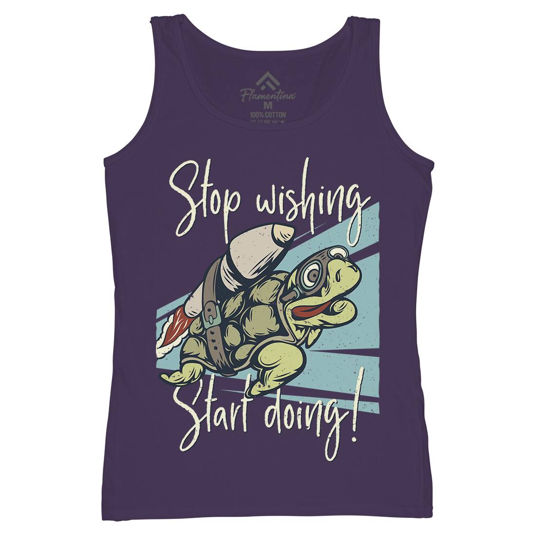Turtle Rocket Womens Organic Tank Top Vest Animals B367