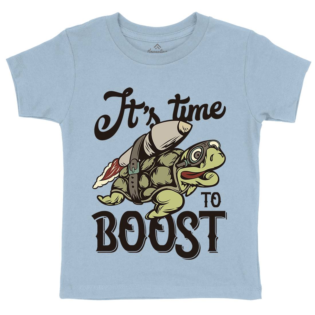 Turtle Rocket Kids Organic Crew Neck T-Shirt Animals B368