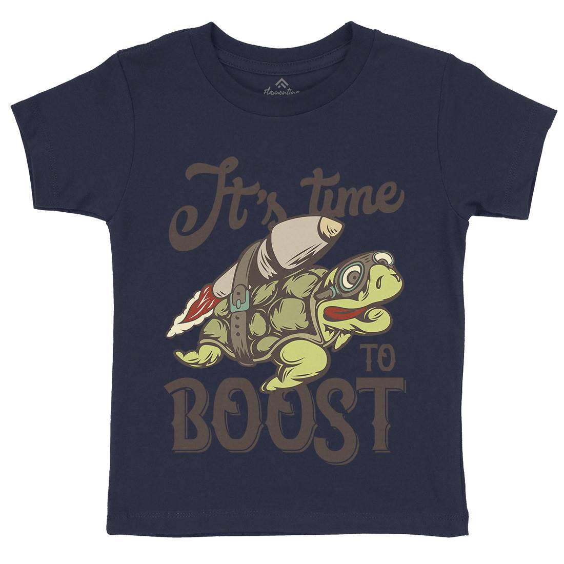 Turtle Rocket Kids Crew Neck T-Shirt Animals B368