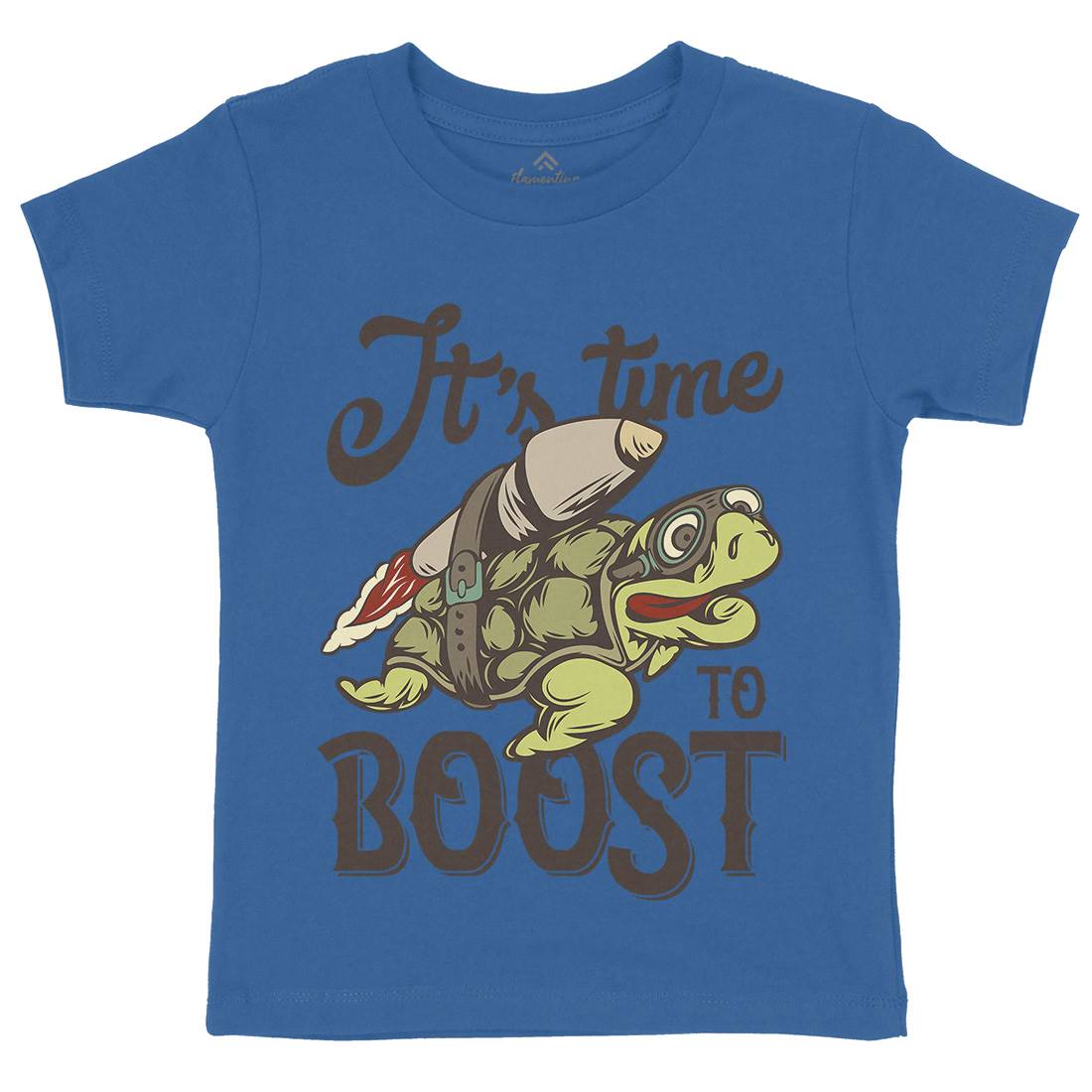 Turtle Rocket Kids Organic Crew Neck T-Shirt Animals B368