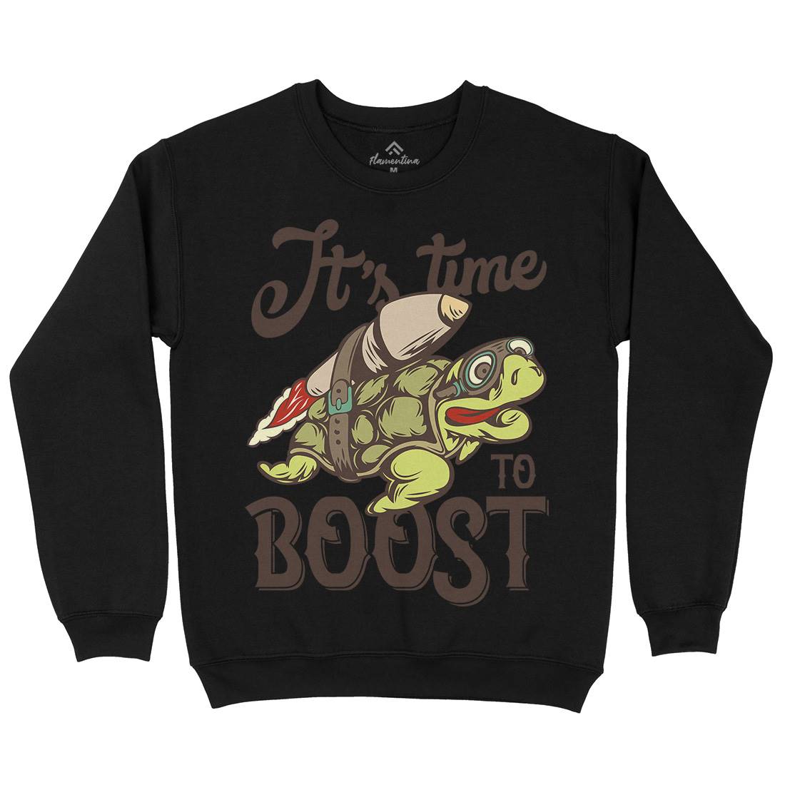 Turtle Rocket Kids Crew Neck Sweatshirt Animals B368