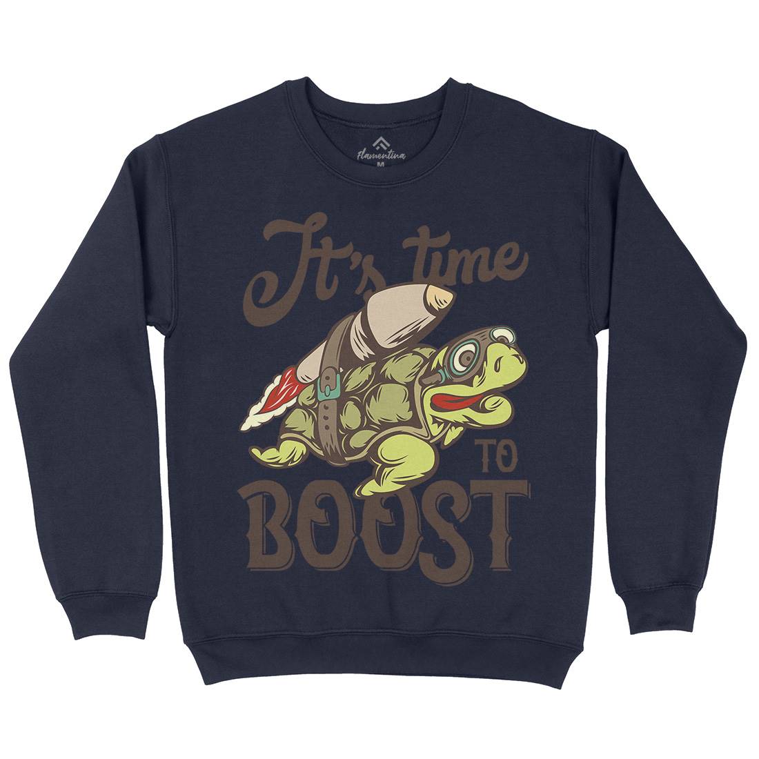 Turtle Rocket Kids Crew Neck Sweatshirt Animals B368