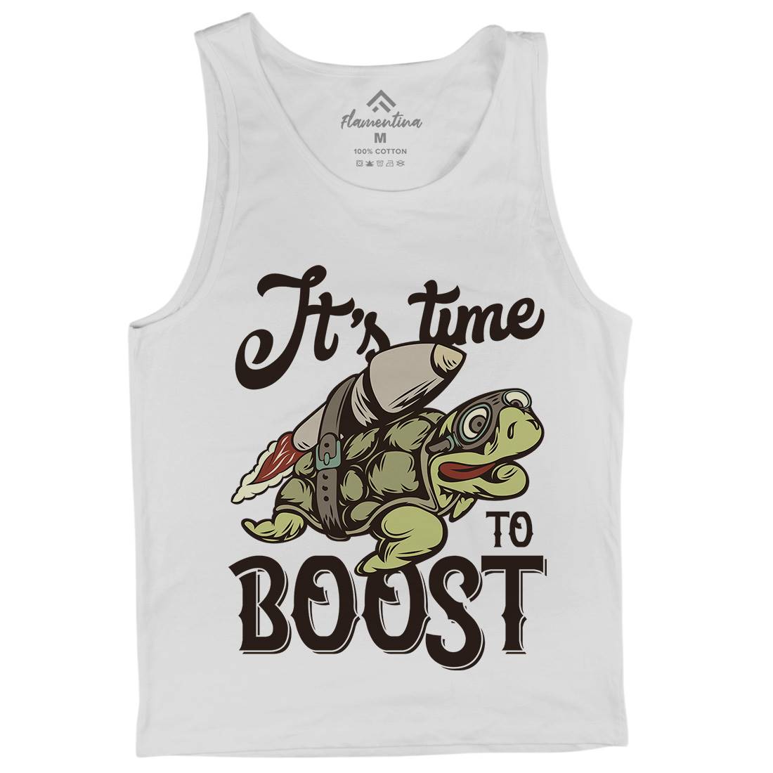 Turtle Rocket Mens Tank Top Vest Animals B368