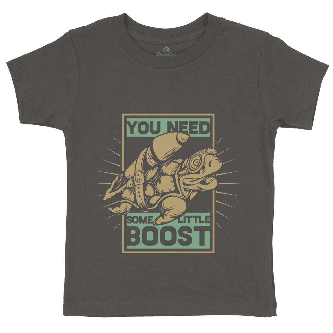 Turtle Rocket Kids Organic Crew Neck T-Shirt Animals B369