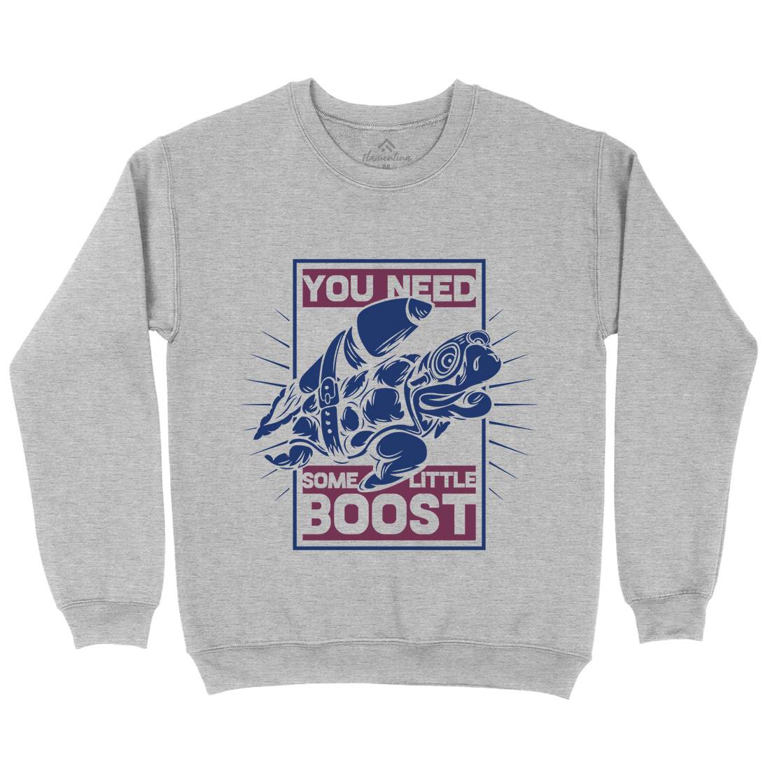 Turtle Rocket Mens Crew Neck Sweatshirt Animals B369