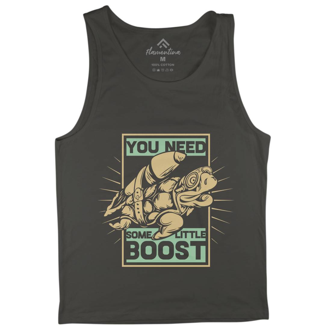 Turtle Rocket Mens Tank Top Vest Animals B369