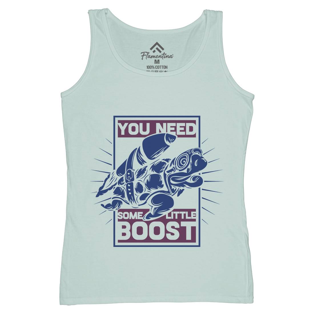 Turtle Rocket Womens Organic Tank Top Vest Animals B369