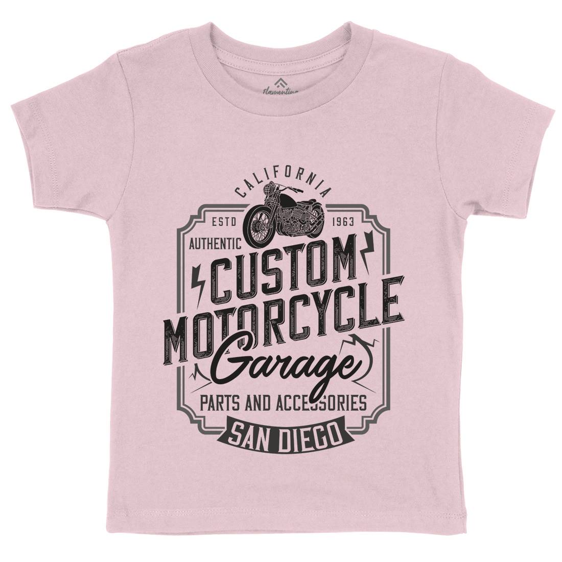 Custom Kids Crew Neck T-Shirt Motorcycles B370