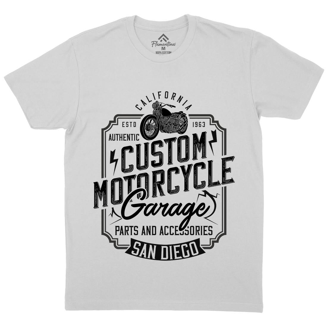 Custom Mens Crew Neck T-Shirt Motorcycles B370