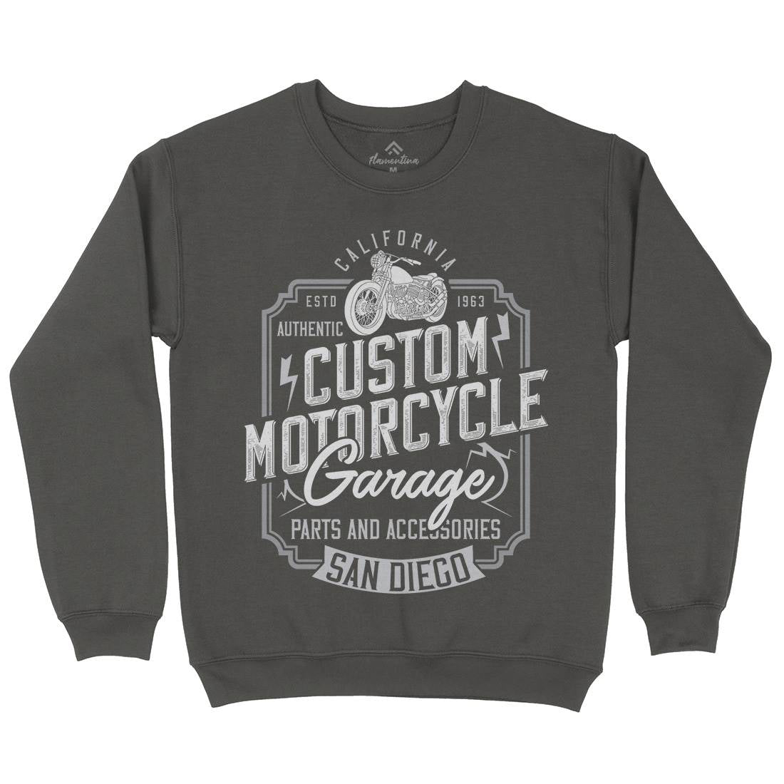 Custom Mens Crew Neck Sweatshirt Motorcycles B370