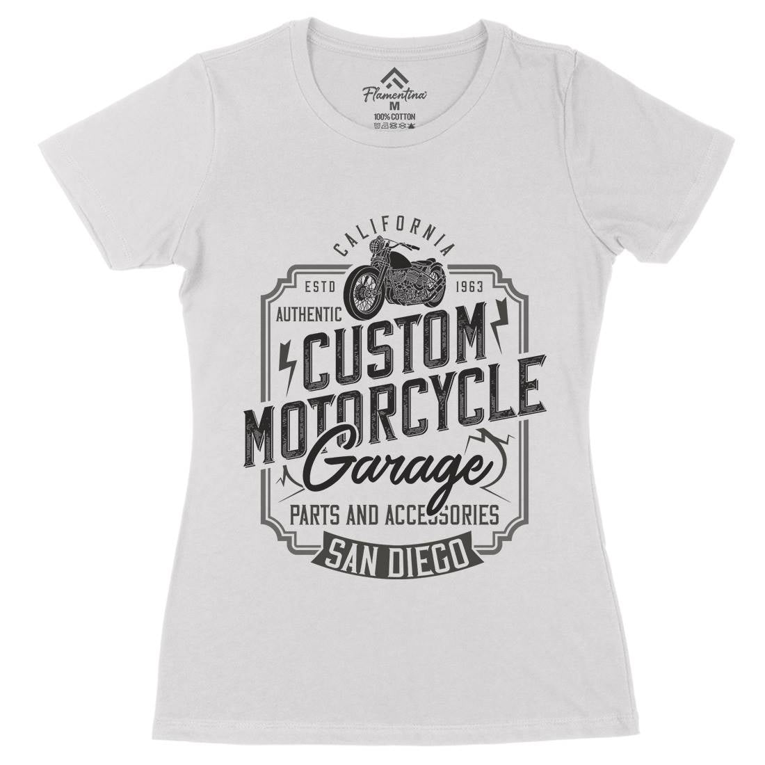 Custom Womens Organic Crew Neck T-Shirt Motorcycles B370
