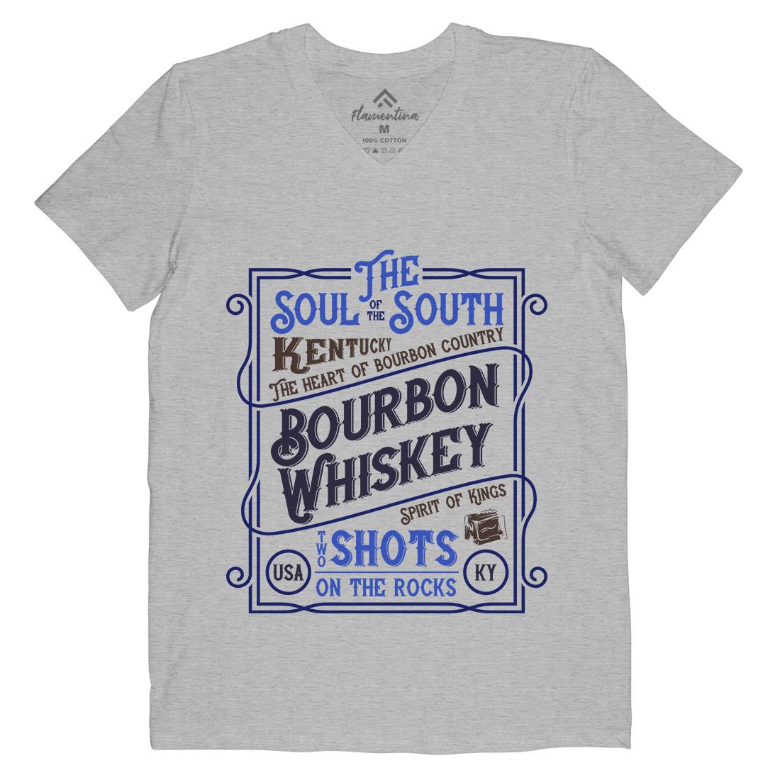 Whiskey Mens V-Neck T-Shirt Drinks B371