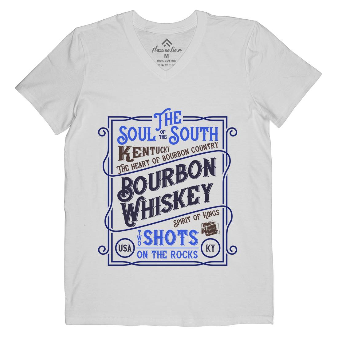 Whiskey Mens V-Neck T-Shirt Drinks B371