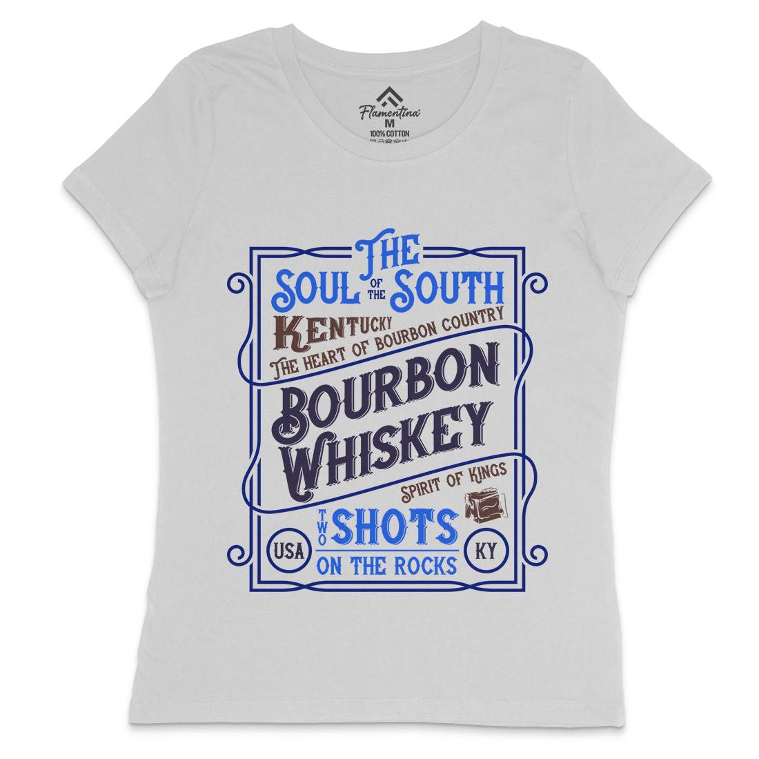 Whiskey Womens Crew Neck T-Shirt Drinks B371