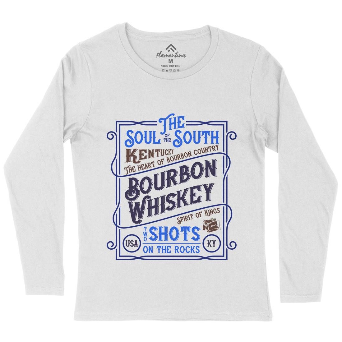 Whiskey Womens Long Sleeve T-Shirt Drinks B371