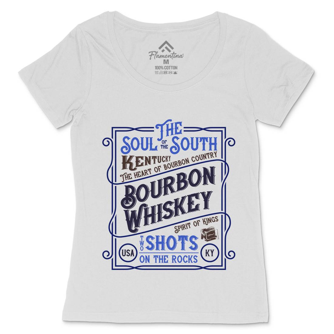 Whiskey Womens Scoop Neck T-Shirt Drinks B371