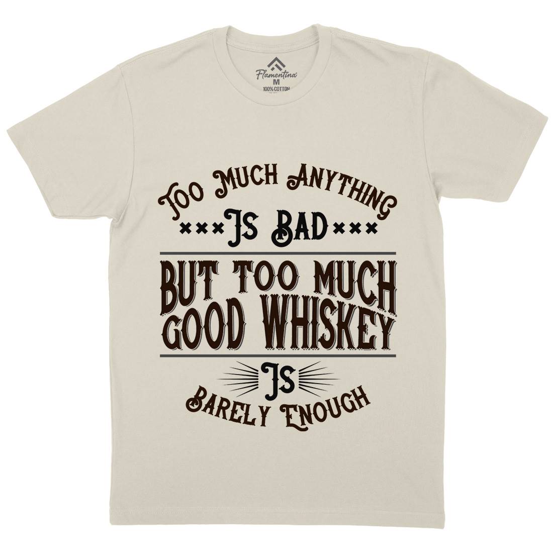 Good Whiskey Mens Organic Crew Neck T-Shirt Drinks B372