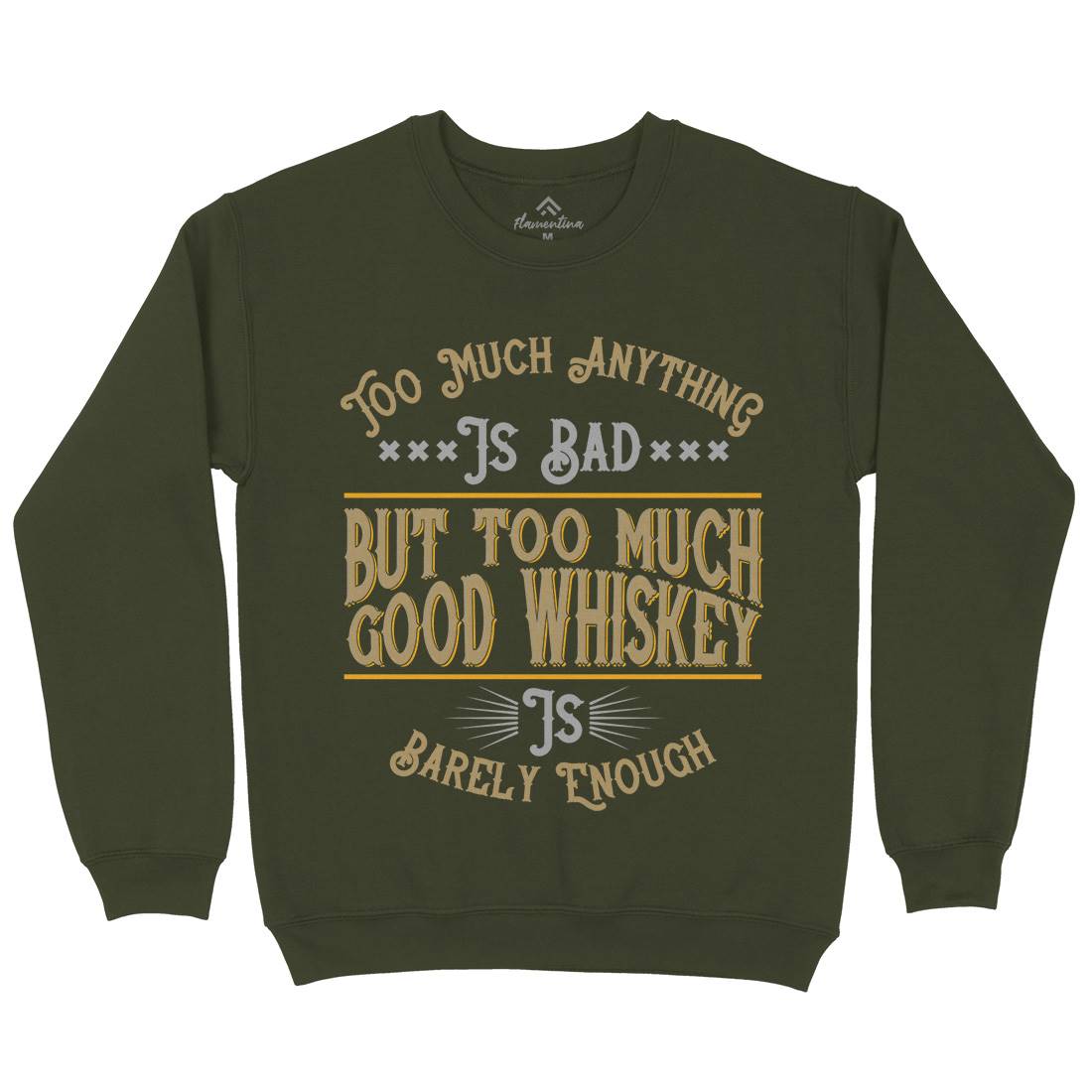 Good Whiskey Mens Crew Neck Sweatshirt Drinks B372