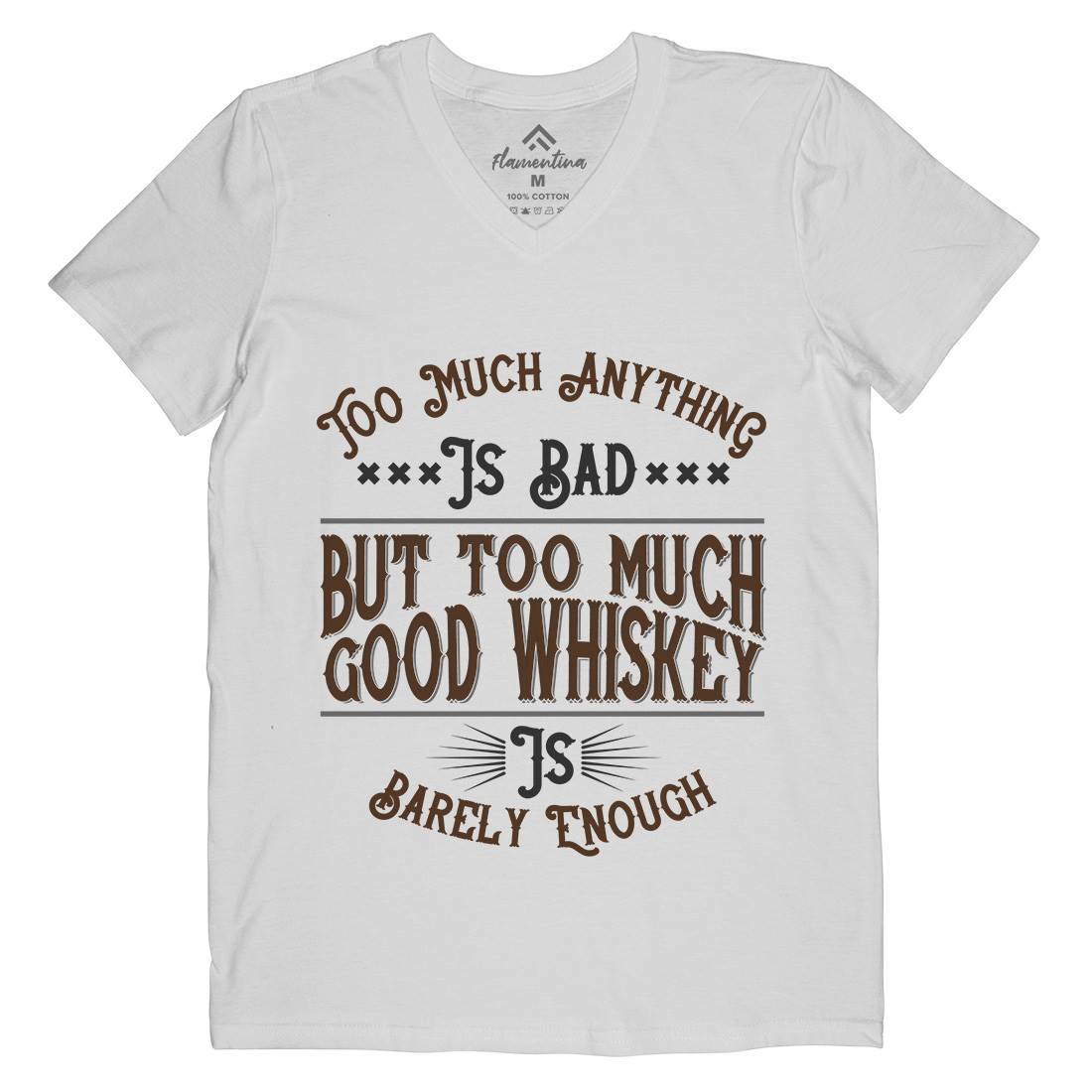 Good Whiskey Mens V-Neck T-Shirt Drinks B372