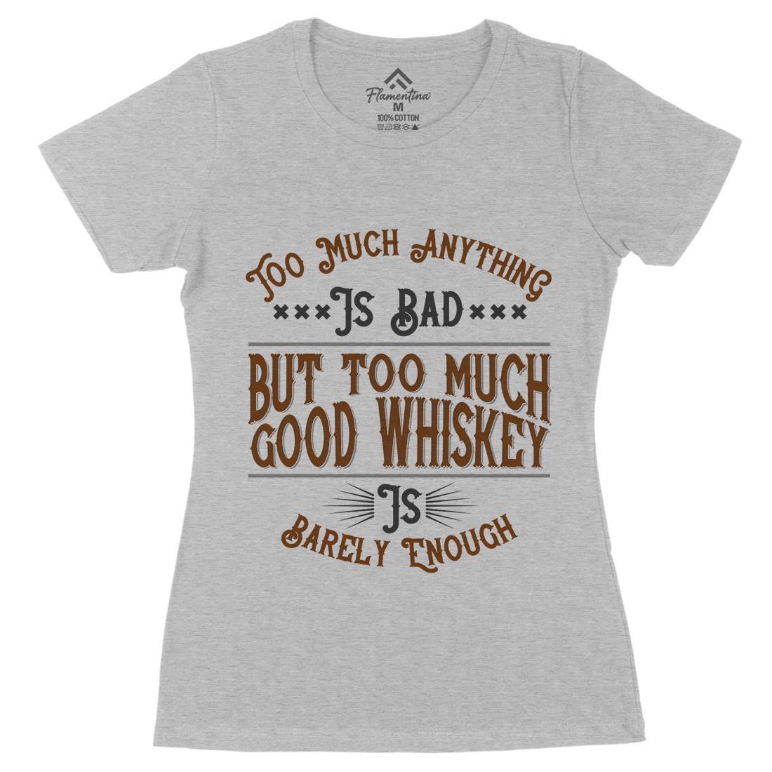 Good Whiskey Womens Organic Crew Neck T-Shirt Drinks B372