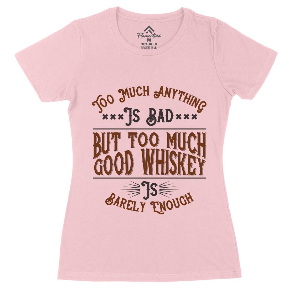 Good Whiskey Womens Organic Crew Neck T-Shirt Drinks B372