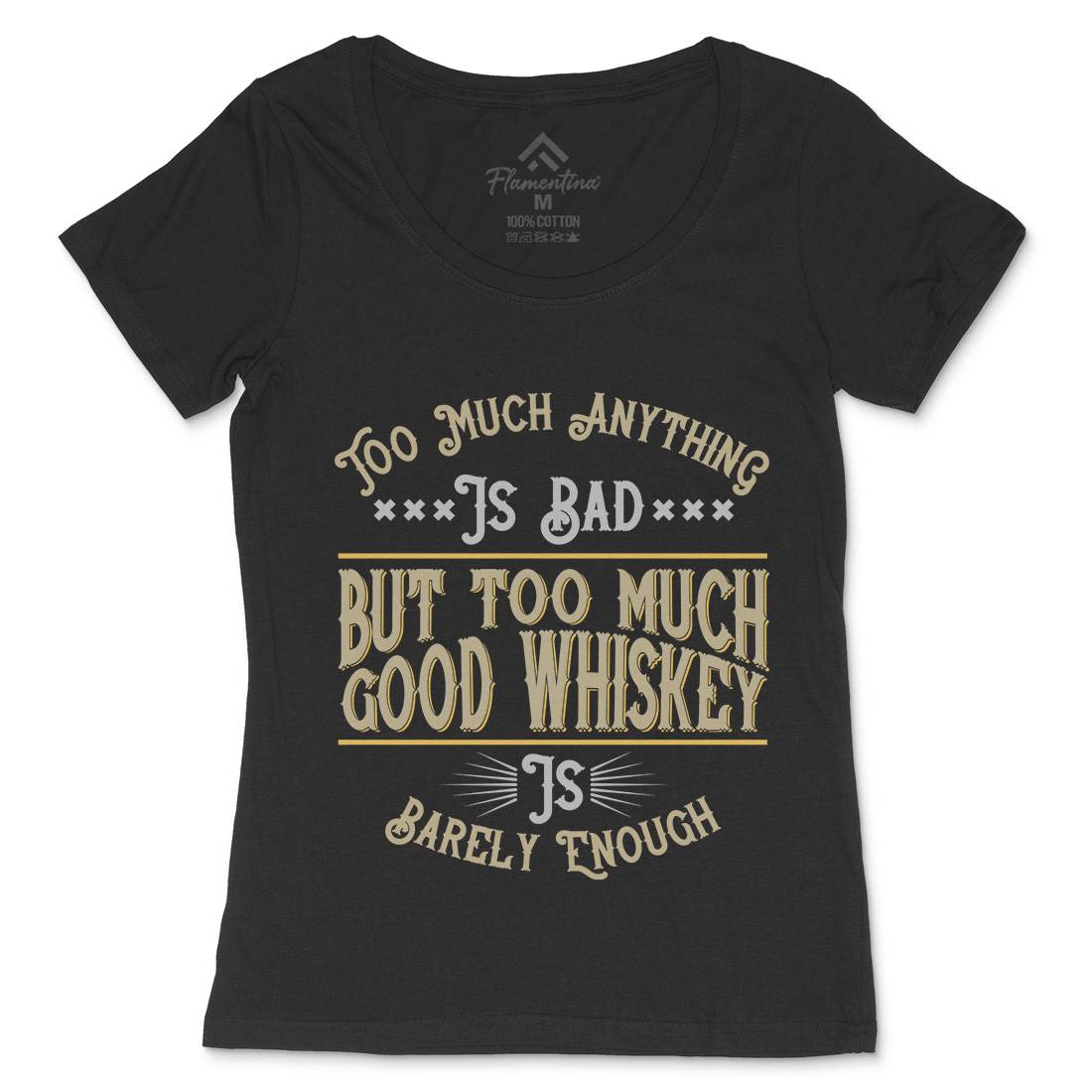 Good Whiskey Womens Scoop Neck T-Shirt Drinks B372