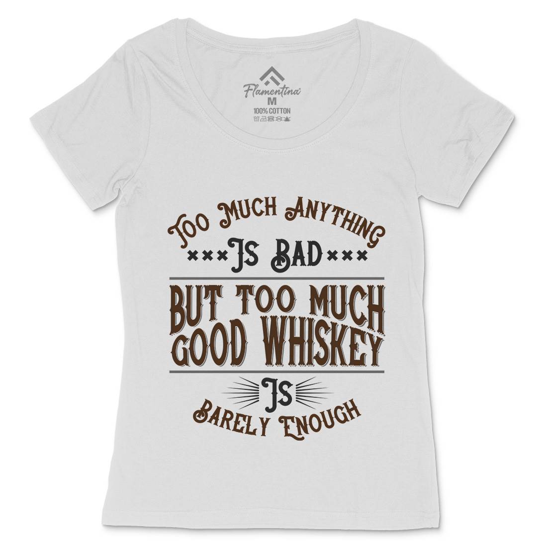 Good Whiskey Womens Scoop Neck T-Shirt Drinks B372