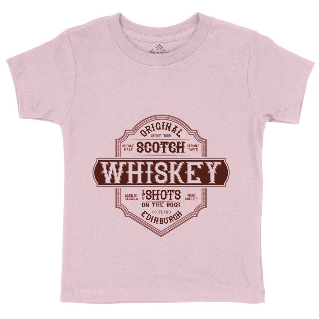 Scotch Whiskey Kids Organic Crew Neck T-Shirt Drinks B373