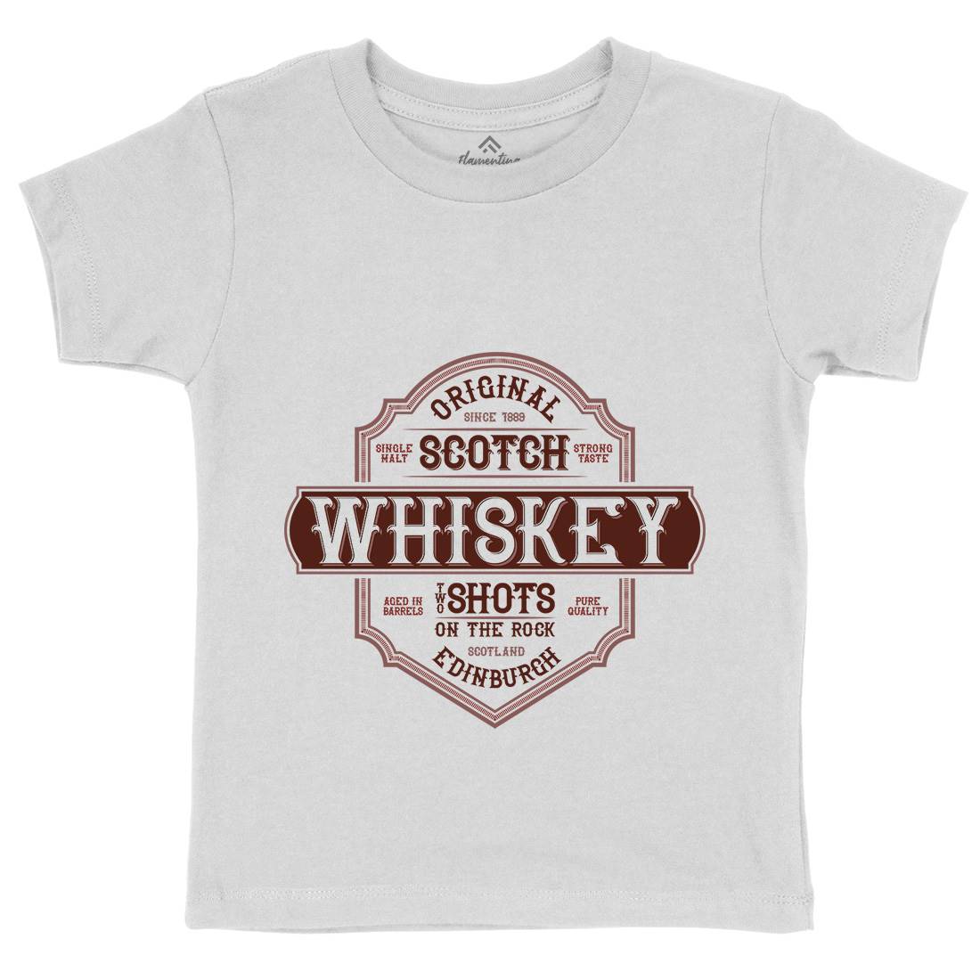 Scotch Whiskey Kids Organic Crew Neck T-Shirt Drinks B373